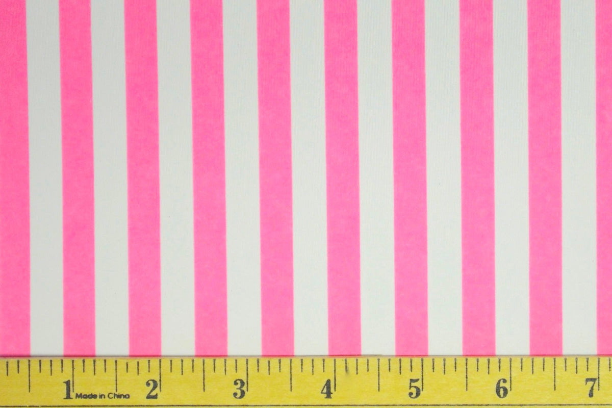 Black & White 1 Stretch Nylon Spandex Fabric Stripe Print, Striped
