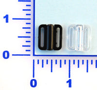 1/2" Black or Clear Plastic Side Clasp (Barrel Style) - 12 Pack
