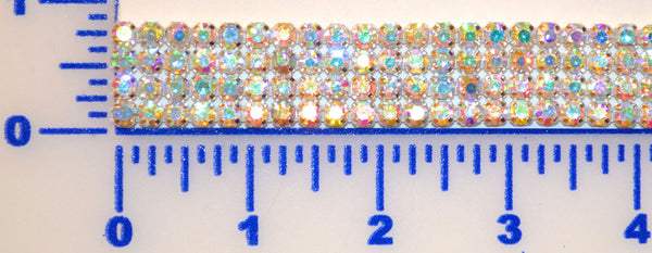 4 Row Rhinestone Banding. Available in Crystal & AB