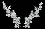 White Pair Appliqués With Sequins And Beads