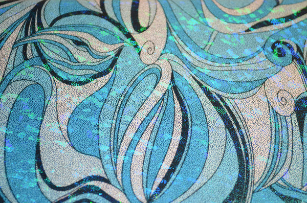 Blue Abstract Print Hologram