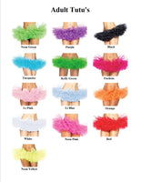Adult Organza Tutu - One Size - 13 Colors Available