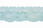 Baby Blue 2" Stretch Lace w/Sequins