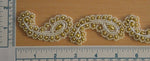 1 1/4" Beaded Trim - Ivory And Gold