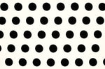 Black Polka Dots On White Nylon Spandex