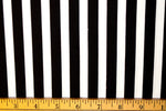 1/2" Black & White Stripe Matte Nylon Spandex