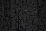 Black Sequins Flapper Poly Spandex