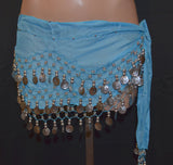 Sash Skirt With Silver Coins - 11 Colors Available