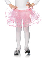 Pink Layered Net Petticoat With Satin Bow And Accents