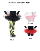 Tulle Tutu With Mesh Flocked Polka Dots - One Size - 3 Colors Available