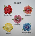 1 3/4" Flower With Sequins And Beads - 5 Colors Available - Packs of 6 or 12