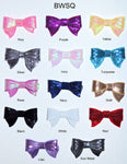 2 1/2" Sequin Bow - 14 Colors Available - 6 or 12 Packs