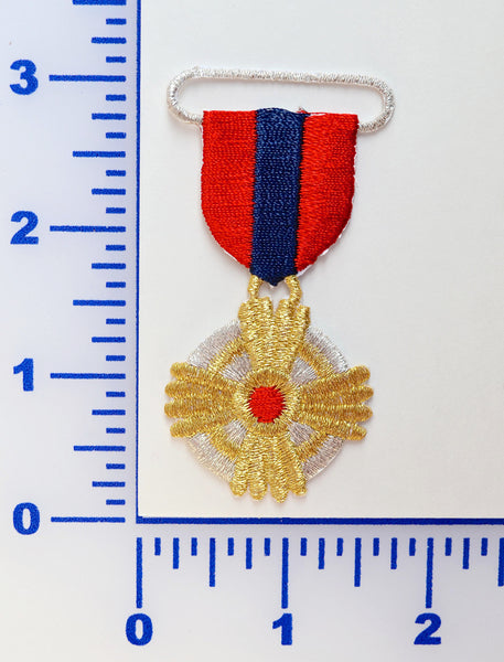 Embroidered Military Medal Appliqué