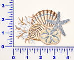 Embroidered Sea Shells Appliqué