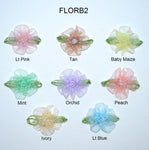 2" Beaded Organza Rose - 8 Colors Available - Packs of 12
