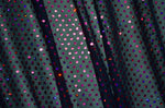 Fuchsia Holographic Dots on Black Mesh- CLOSEOUT