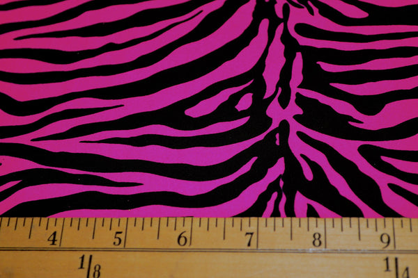 Fuchsia Zebra Print Nylon Spandex