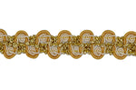 1" Metallic Braid Trim - Gold & Ivory