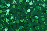 Kelly Green Wiggle Sequin With 3/8" Holographic Spangles