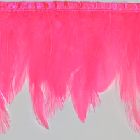 4.5" to 5" Hot Pink Hackle Feather Fringe