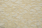 Ivory With Gold Metallic Stretch Lace