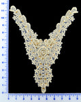 Ivory Gold Metallic Appliqué With Sequins And Beads