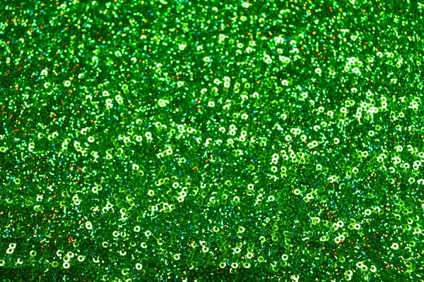 Kelly Green Holographic Sequin, 4 Way Stretch