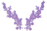 Lavender Pair Appliqués With Sequins And Beads