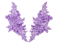 Lavender Appliqué Pair With Beads And Rhinestones