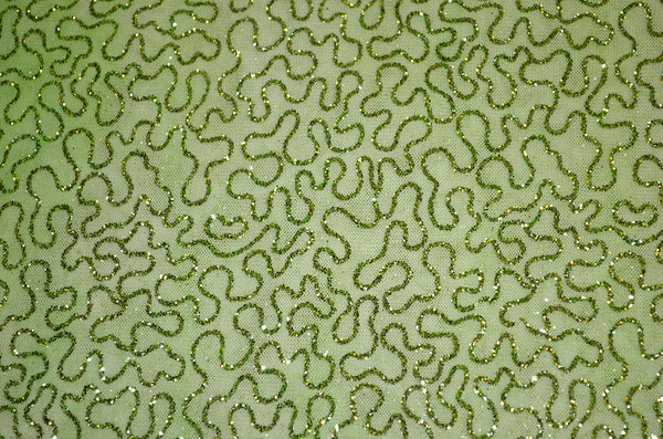Lime Glitter Pattern Tie Dye Sheer