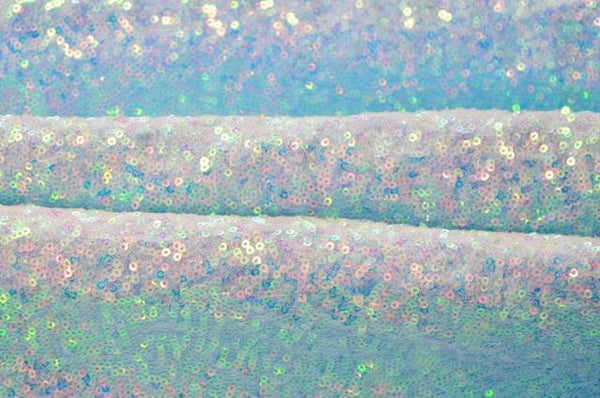 Light Blue Pearl AB Sequin, 4 Way Stretch