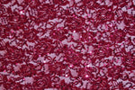 Merlot w/ Raspberry Sequins 4-Way Stretch Lace