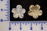 1 1/4" Metallic Petal Flower With 4mm Pearl Bead - 2 Colors - Pack of 12