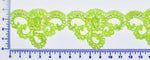 Lime Green Beaded Lace Trim With Sequins & Beads