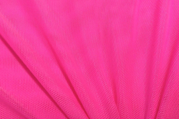 Neon Pink Nylon Spandex Stretch Mesh