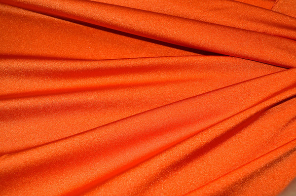 Orange Shiny Tricot Nylon Spandex