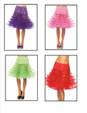 Organza Knee Length Petticoat - 6 Colors Available