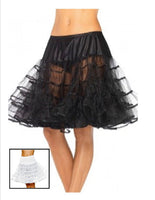 Organza Knee Length Petticoat - 6 Colors Available