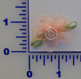 1 1/4" Beaded Organza Rose - 8 Colors Available - Packs of 12