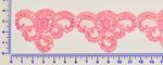Pink Beaded Lace Trim With Sequins & Beads
