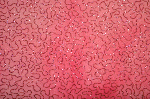 Pink Glitter Pattern Tie Dye Sheer