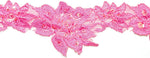 2" Stretch Lace w/Sequins & Beads - Pink