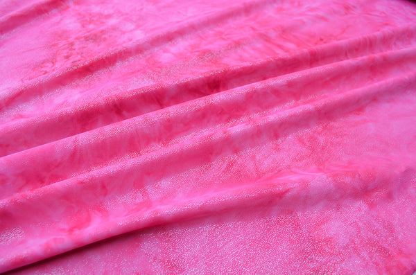Foiled Pink Tie Dye Nylon Spandex