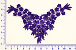 Purple Lace Appliqué With Sequins And Beads