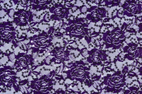 Purple w/ Plum Sequins 4-Way Stretch Lace