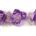 Purple & Lavender Stretch Flower Trim