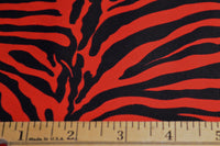 Red Zebra Print Nylon Spandex