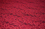 Dark Red Metallic 2-Way Stretch Lace