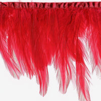 4" to 4.5" Red Hackle Feather Fringe