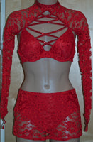 Red Stretch Lace